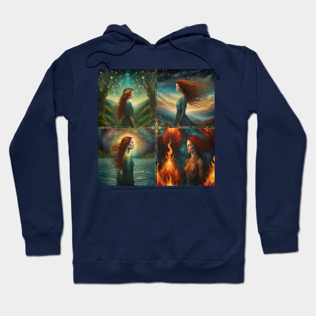 The Elements - Earth, Air, Water, Fire. Hoodie by PurplePeacock